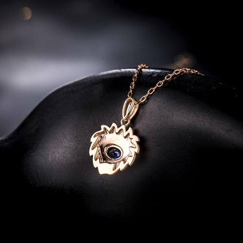 Safírový přívěsek ve znamení Lva s diamanty Leon