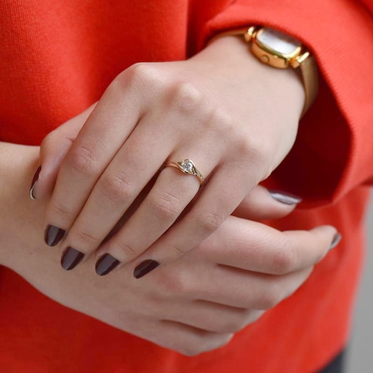 Moissanitový zásnubní prsten 106873