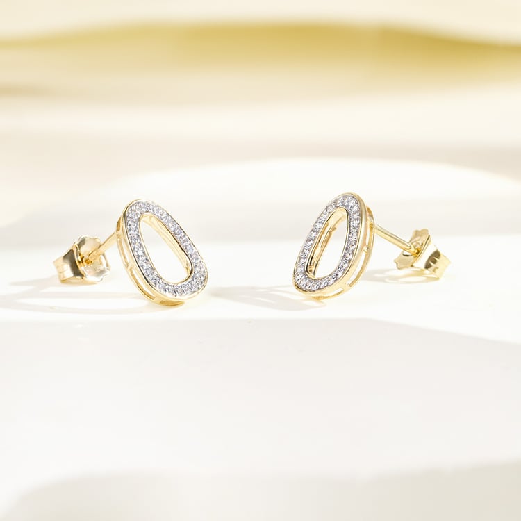 Zlaté náušnice s lab-grown diamanty Joanie 163619