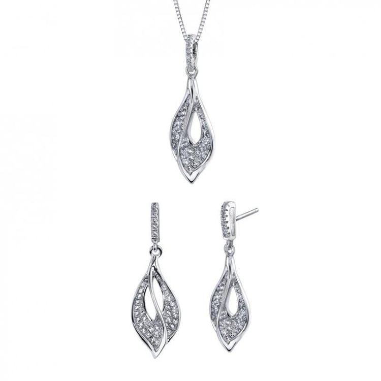 Stříbrná kolekce šperků s bílými topazy Seraglio