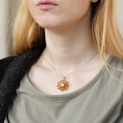 Citrínová slunečnice v přívěsku Kapwea