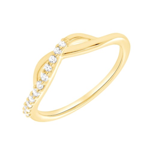 Atypický prsten ze stříbra s lab-grown diamanty Joel