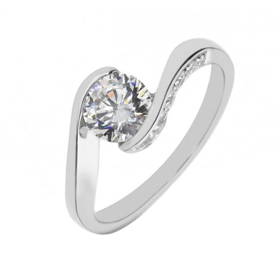 Platinový prsten s diamanty Enolah