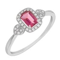 Zlatý prsten s emerald turmalínem a diamanty Marin