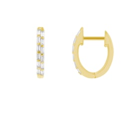 Kruhové náušnice s lab-grown baguette diamanty Hamish