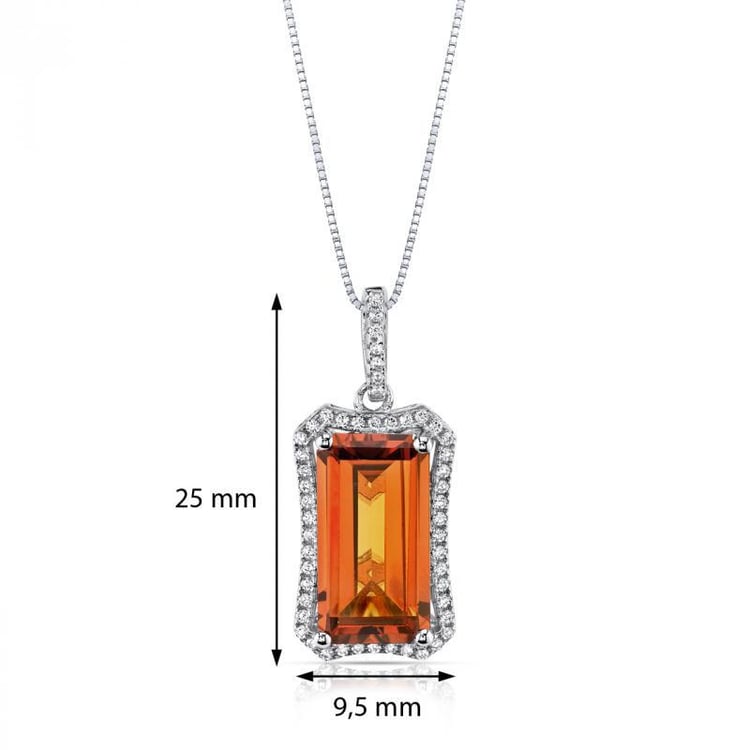 Stříbrný náhrdelník se 7ct safírem Camry 5469