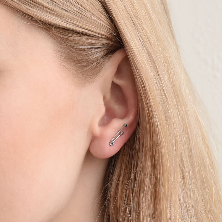 Zlatá náušnice se znamením zvěrokruhu Aquarius 95302