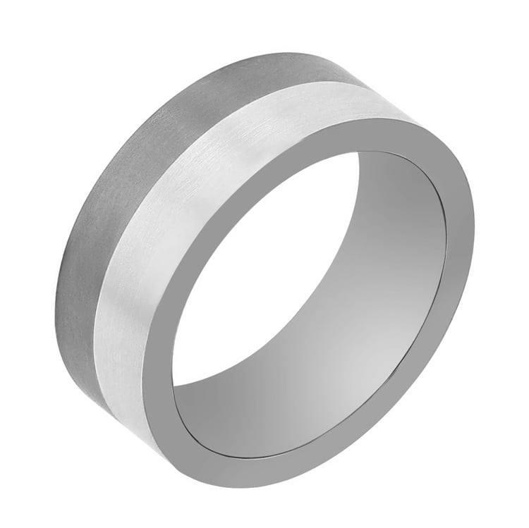 Snubní prsteny z titanu a stříbra Akash 108532