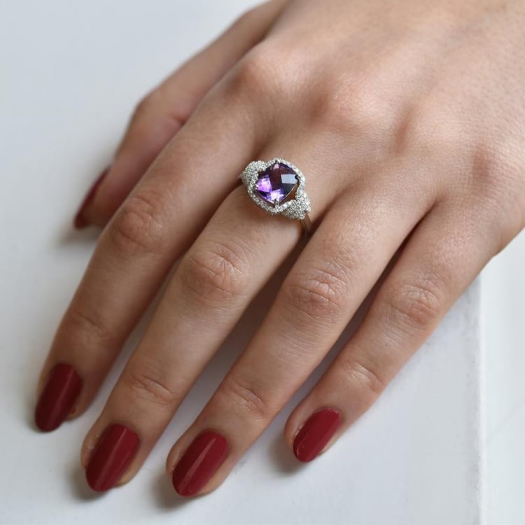 Stříbrný halo prsten 42298