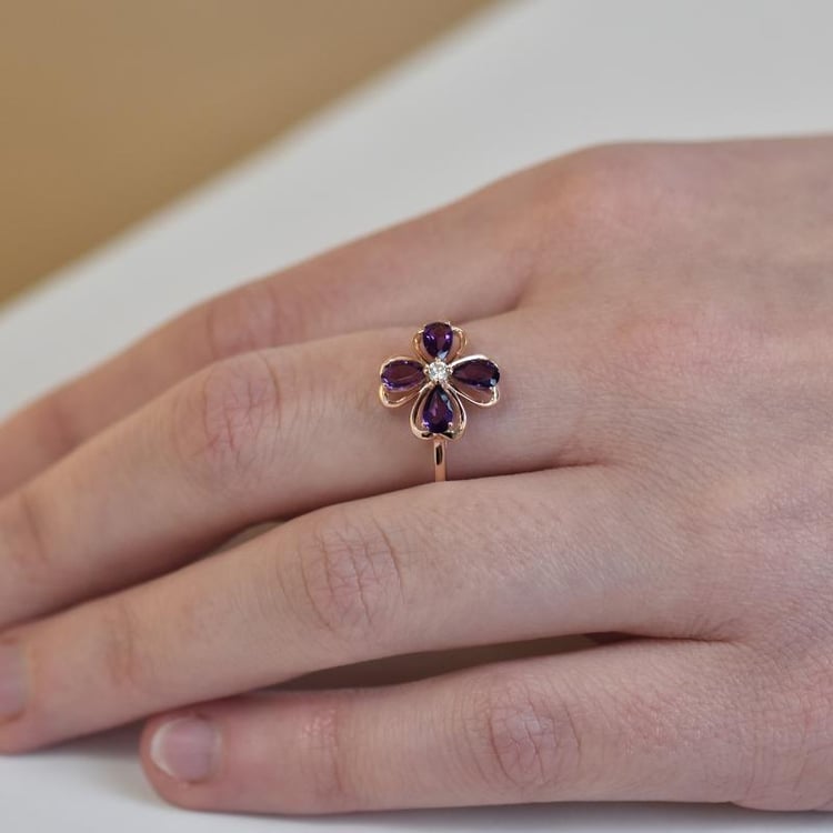 Prsten s ametysty 26542