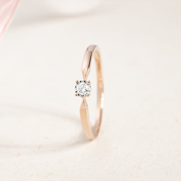 Elegantní zásnubní prsten s diamantem Ximena 146597