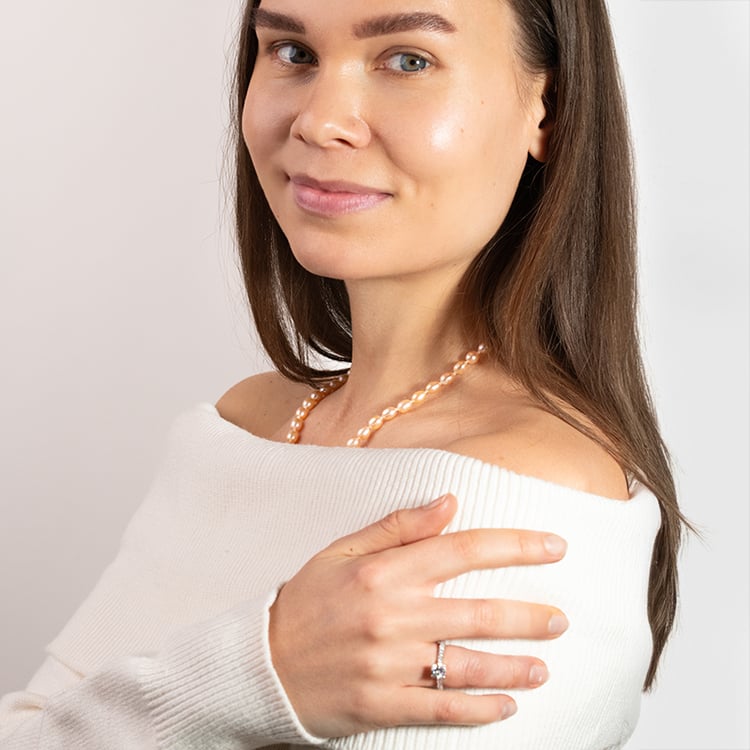 Náhrdelník z broskvových perel Faust 149974