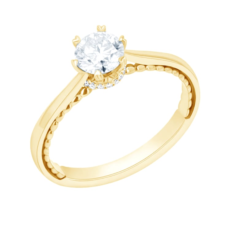 Romantický zásnubní prsten s moissanitem 166539