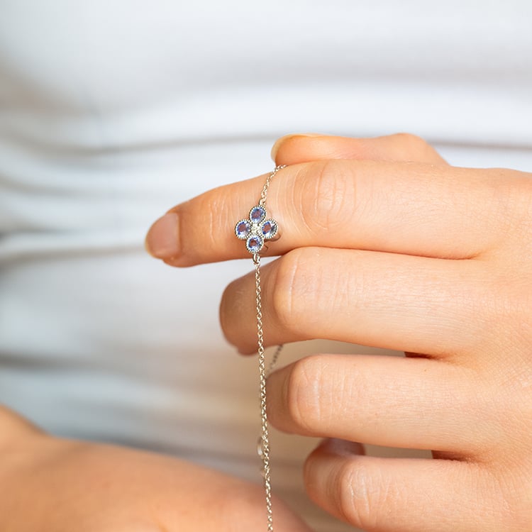 Tanzanitový náramek s diamantem Reith 144357