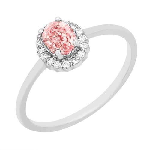 Zásnubní prsten s certifikovaným fancy pink lab-grown diamantem Avis
