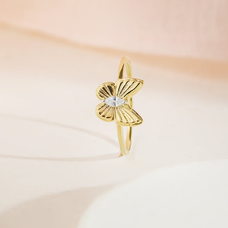 Zlatý prsten s lab-grown diamantem Rachel 163534