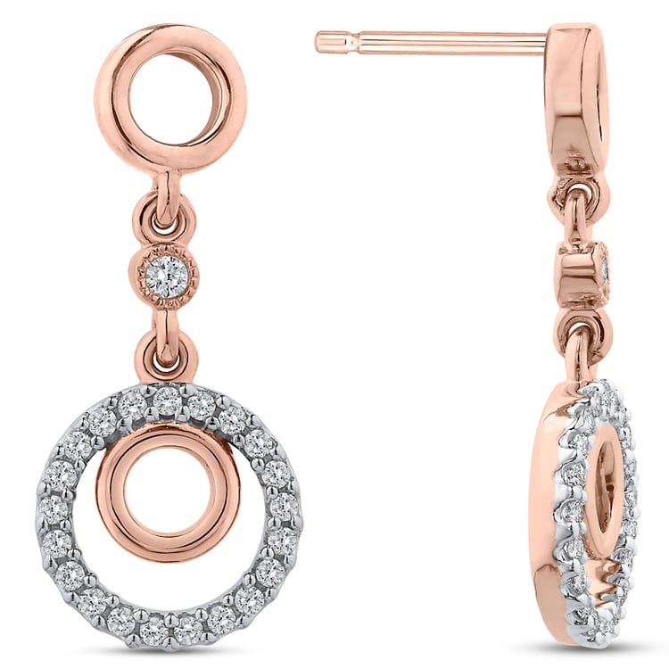 Zlaté náušnice s diamanty 50092