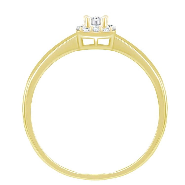 Zlatý zásnubní prsten plný diamantů Arline 155917