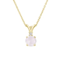 Přívěsek ze zlata s růženínem a diamantem Timotei