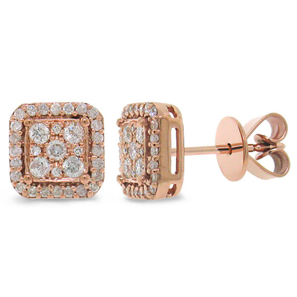 Diamantové zlaté náušnice