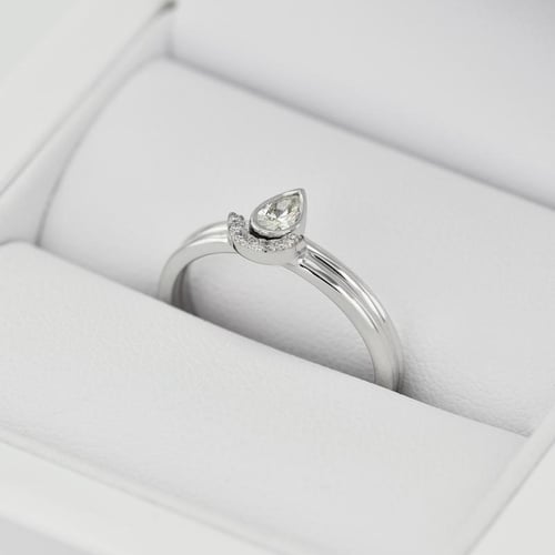 Zlatý zásnubní set prstenů s certifikovaným diamantem Ralyas