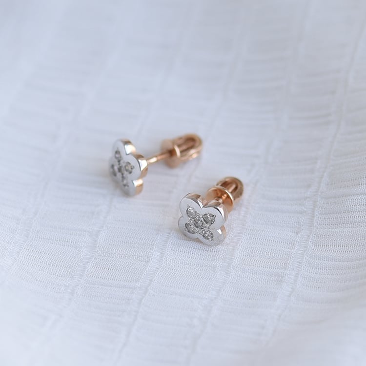 Čtyřlístky z kombinovaného zlata 64175