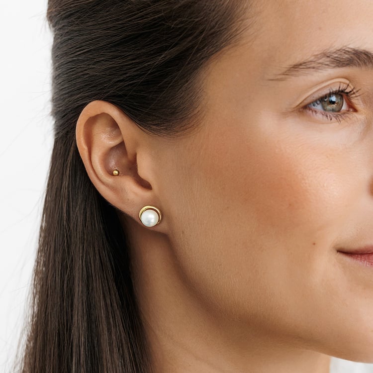 Stříbrné perlové náušnice 158399