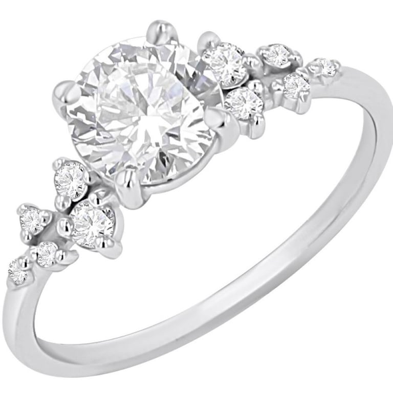 Eppi Zásnubní prsten s výběrem písmene a lab-grown diamanty Olha RE50141