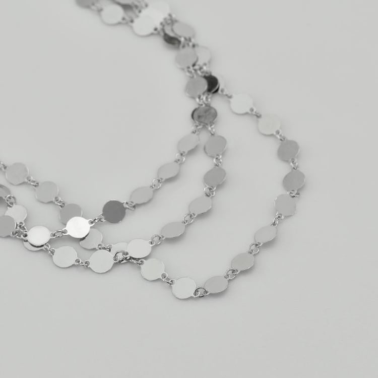 Trojitý stříbrný náhrdelník 43201