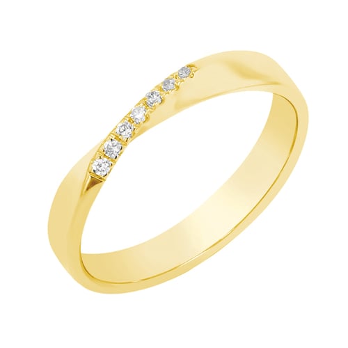 Zlaté propletené snubní prsteny s lab-grown diamanty Lasha