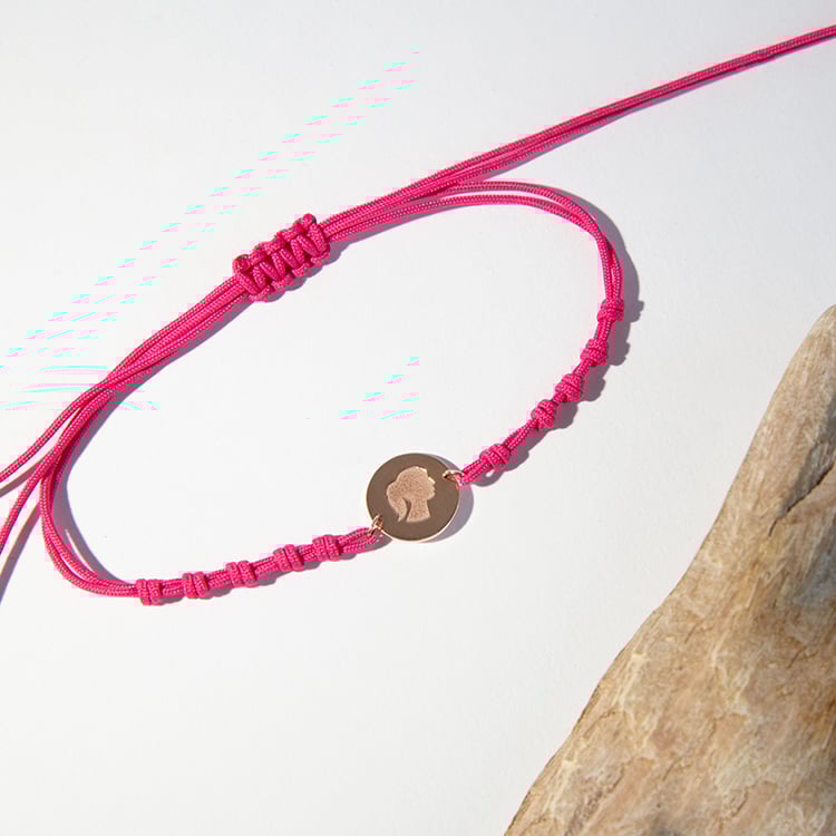 Šňůrkový náramek s diskem Nové Háro 112354