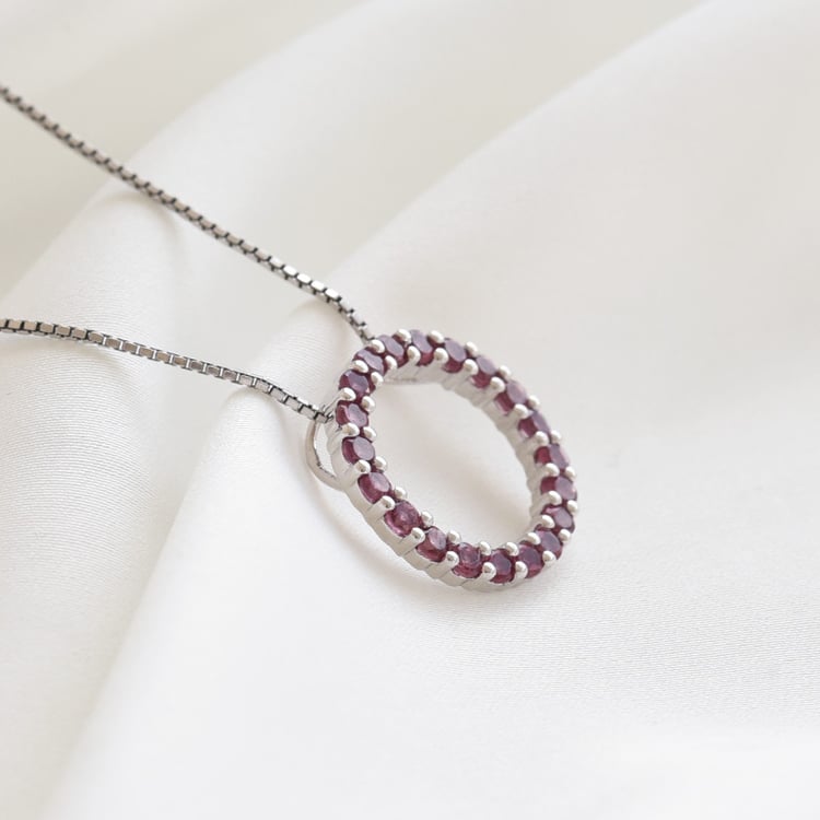 Přívěsek s rhodolit granátem 79132