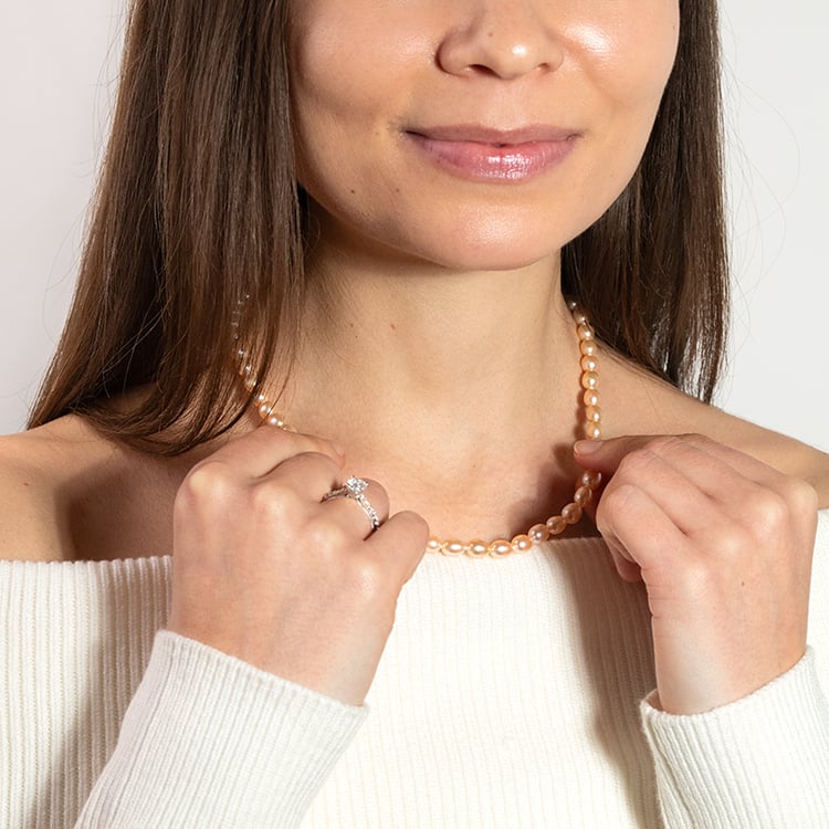 Náhrdelník z broskvových perel Faust 149985