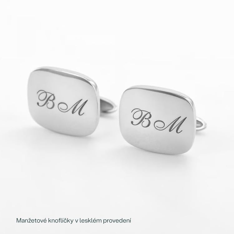 Zlaté manžetové knoflíčky s iniciálami 165902