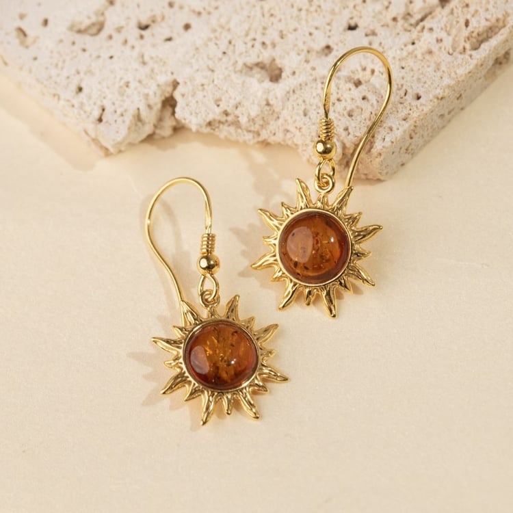 Stříbrné jantarové náušnice 164427