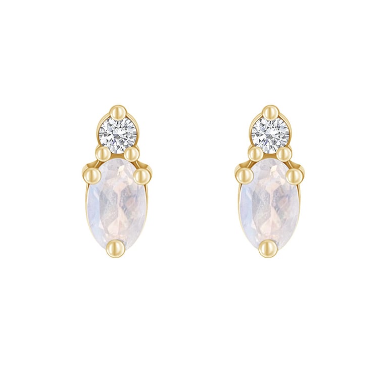 Cluster náušnice s měsíčními kameny a diamanty 89688