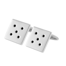 Manžetové knoflíčky z platiny s černými diamanty Orien