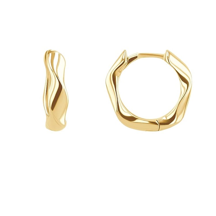 Vlnité kruhové náušnice ze stříbra Tilly