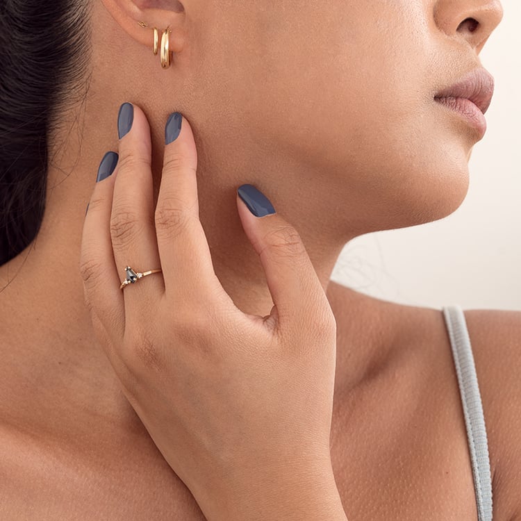 Zlatý prsten s kite salt and pepper diamantem Adalia 126232