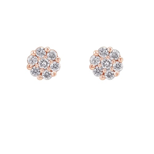Elegantní náušnice s lab-grown diamanty Flowu