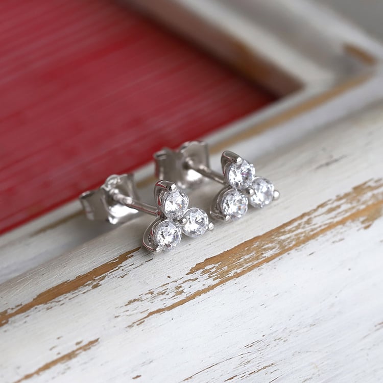 Diamantové náušnice z bílého zlata 85812