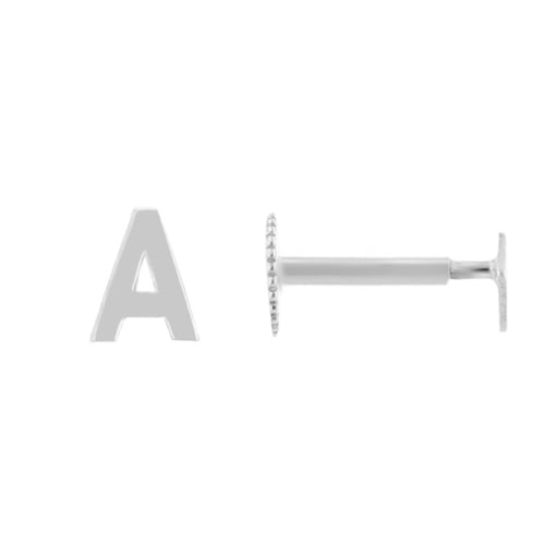 Zlatá náušnice s písmenem Alphabet