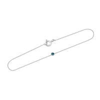 Platinový minimalistický náramek s modrým diamantem Bonato