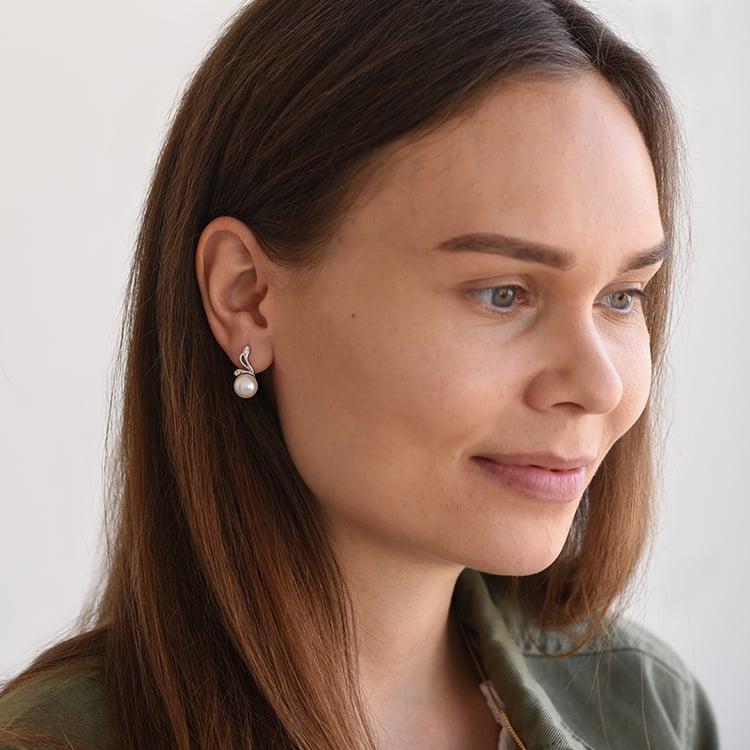 Elegantní stříbrné náušnice 61323