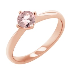 Zlatý zásnubní prsten s morganitem Mahiya