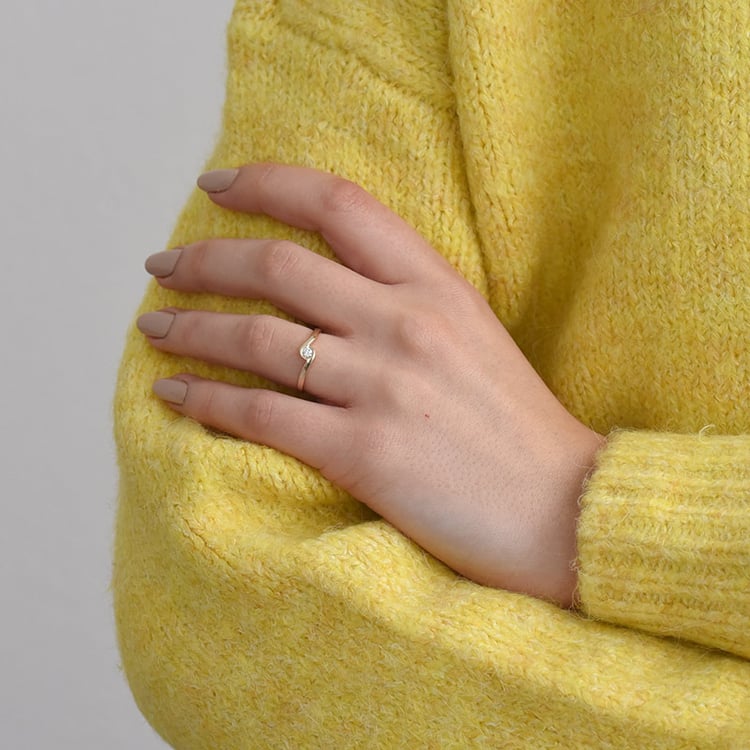 Diamantový zlatý prsten 74843