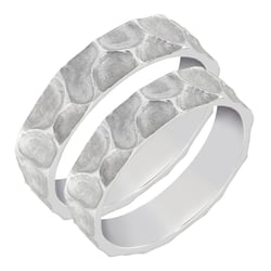 Snubní prsteny ze zlata s reliéfem Elias