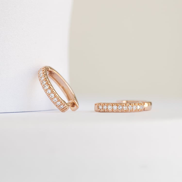 Elegantní kruhové náušnice s diamanty Gomati 141891