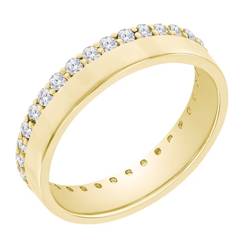 Zlatý eternity prsten s lab-grown diamanty Hevanna