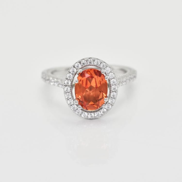 Stříbrný safírový prsten 20044